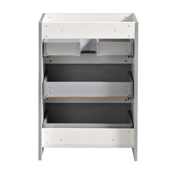24" Gray Cabinet Only Inside View