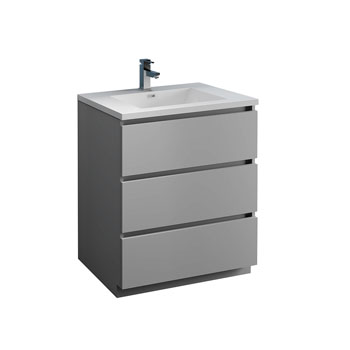 30" Gray Cabinet with Sink Product View