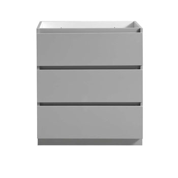 30" Gray Cabinet Only Front View