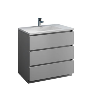 36" Gray Cabinet with Sink Product View