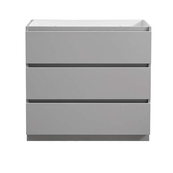 36" Gray Cabinet Only Front View