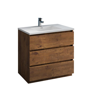 36" Rosewood Cabinet with Sink Product View