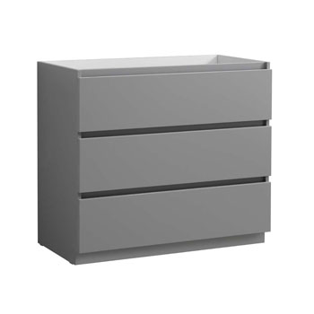 42" Gray Cabinet Only Side View