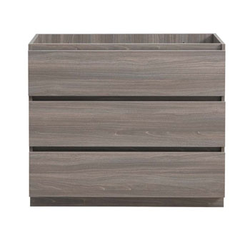 42" Gray Wood Cabinet Only Front View