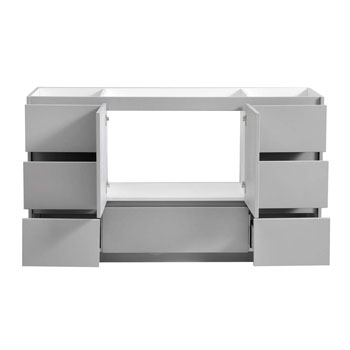 Gray Cabinet Only Drawers Open