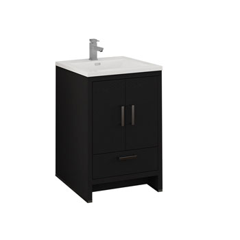 24" Dark Gray Oak Cabinet with Sink Product View