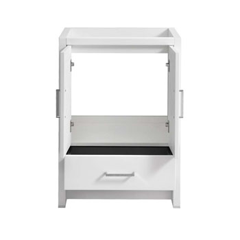 24" Glossy White Cabinet Only Open