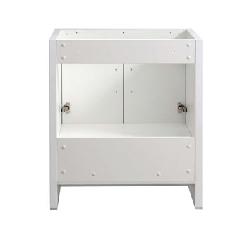 30" Glossy White Cabinet Only Inside View
