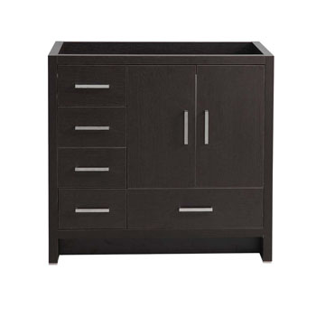 Left Dark Gray Oak Cabinet Only Front View