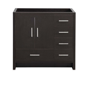 Right Dark Gray Oak Cabinet Only Front View