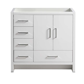 Left Glossy White Cabinet Only Front View