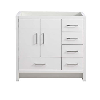 Right Glossy White Cabinet Only Front View