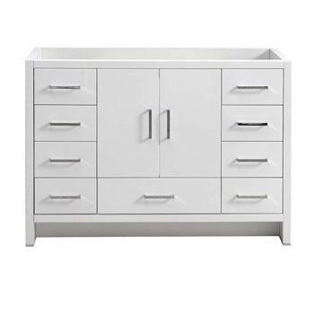 48" Glossy White Cabinet Only Side View