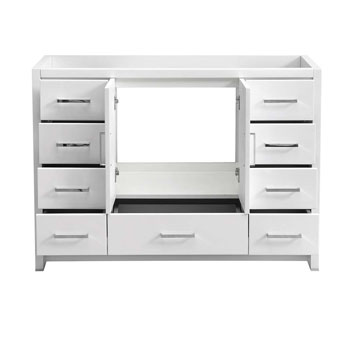 48" Glossy White Cabinet Only Front View