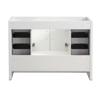 48" Glossy White Cabinet Only Open