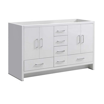 Glossy White Double Cabinet Only Side View