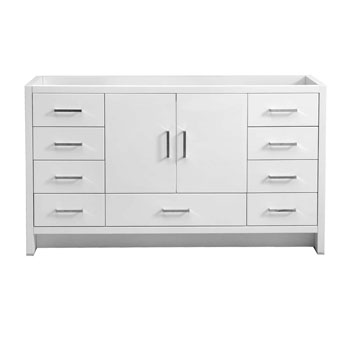 Glossy White Single Cabinet Only Side View