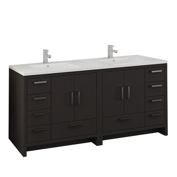 Dark Gray Oak Cabinet with Sink Product View