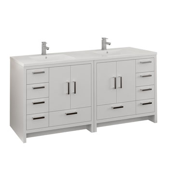 Glossy White Cabinet with Sink Product View