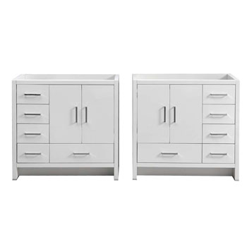 Glossy White Cabinet Only Split View