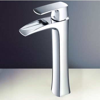 Fresca Fortore Single Hole Vessel Mount Bathroom Vanity Faucet in Chrome, Dimensions: 2-1/5" W x 5-45/64" D x 12-1/5" H