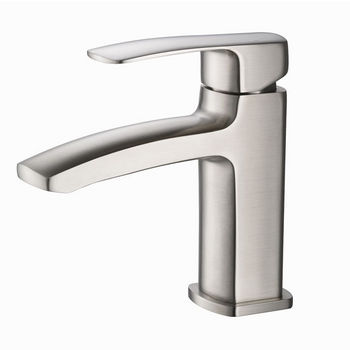 Fresca Fiora Single Hole Mount Bathroom Vanity Faucet in Brushed Nickel, Dimensions: 2" W x 5-45/64" D x 5-29/32" H