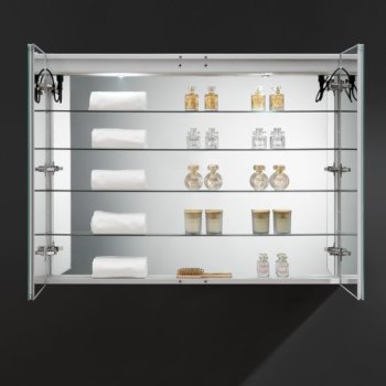 48" x 36" Silver Opened Front View