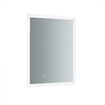 24" x 30" Silver Vertical Hung Product View LED Lighting On