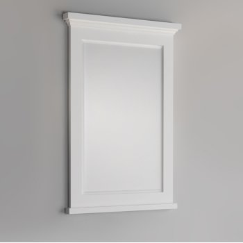 Fresca Windsor 24" Matte White Bathroom Mirror, 24"W x 1-4/5" D x 34-4/5" H