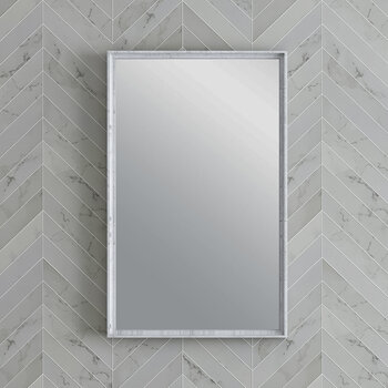 Fresca Formosa 20" Bathroom Mirror in Rustic White, 20" W x 1-2/5" D x 32" H