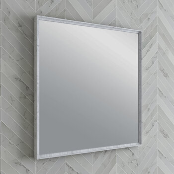Fresca Formosa 32" Bathroom Mirror in Rustic White, 32" W x 1-2/5" D x 32" H