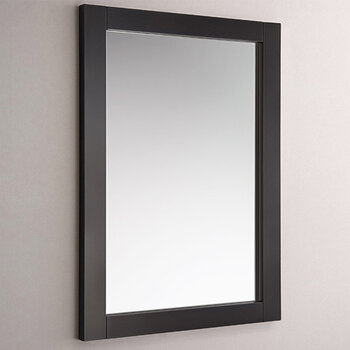 Fresca 24'' W x 30'' H Traditional Reversible Mount Rectangular Wall Mirror with Espresso Frame