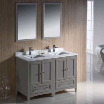 Oxford 48 Traditional Double Sink Bathroom Vanity Set By Fresca Kitchensource Com