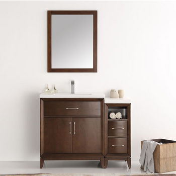 Fresca Cambridge 84 White Double Sink Traditional Bathroom Vanity with Mirrors