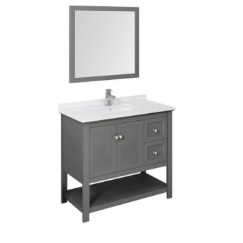 42" Regal Gray Vanity Set Product Angle View