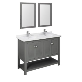 48" Regal Gray Vanity Set Product Angle View