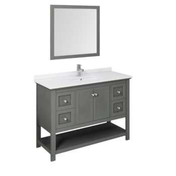 48" Regal Gray Vanity Set Product Angle View