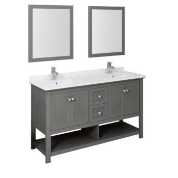60" Regal Gray Vanity Set Product Angle View