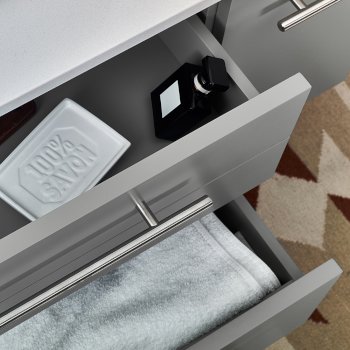 Gray Opened Drawer View