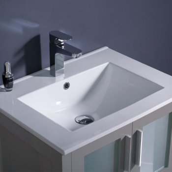 24" Gray Undermount Sink View