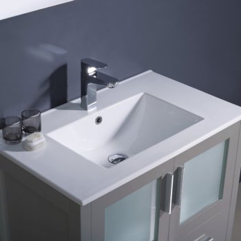 30" Gray Undermount Sink View