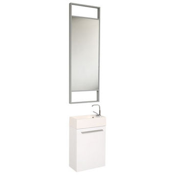 White Vanity Set w/ Mirror Product View