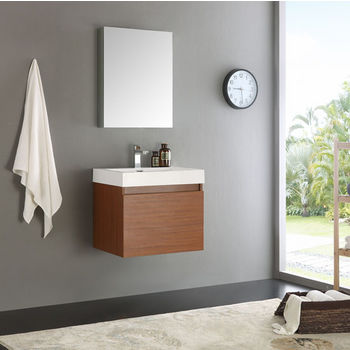 Nano 24 Modern Wall Mounted Bathroom Vanity W Medicine Cabinet