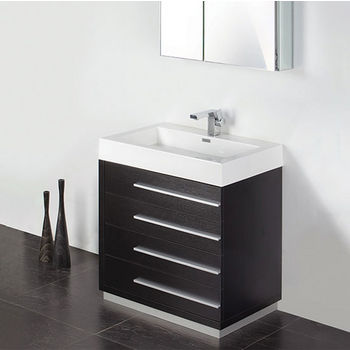 30" Black Vanity Set w/ Medicine Cabinet