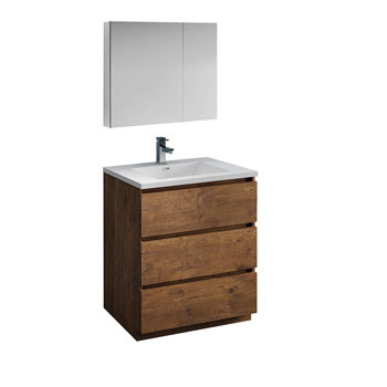 30" Rosewood Full Vanity Sets Product View