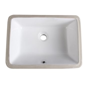 Fresca Allier White Undermount Sinks, 19-1/4" W x 14-3/8" D x 7-1/2" H