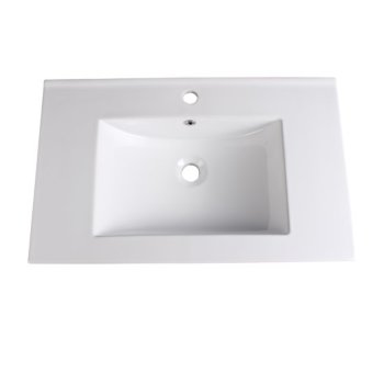 Fresca Allier 30" White Integrated Sink / Countertop, 30" W x 18-1/4" D x 5/8" H