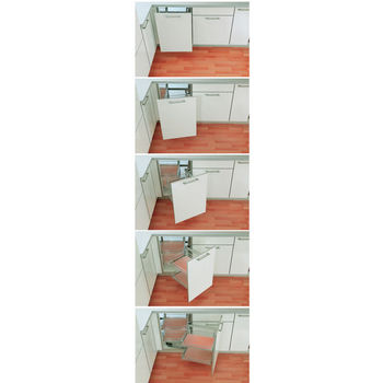 Fulterer Wari Corner Base Cabinet & Blind Corner Swing-Out And Slide System