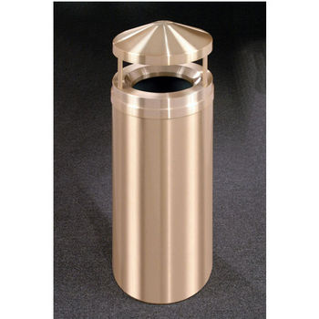 Canopy Top Collection Satin Brass Cover Waste Receptacle