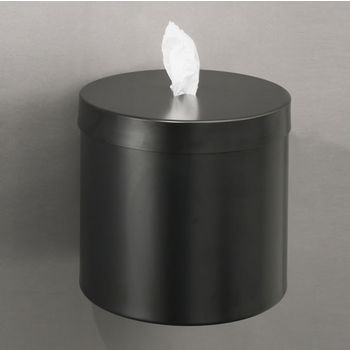 Glaro Wall Mounted 10" Diameter Disinfecting Wipe Dispenser in Satin Black